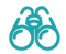 binoculars in teal